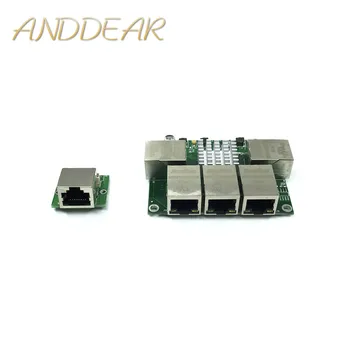 Industrijski modul Ethernet preklopnik 5 Luka Unmanaged 10/100/1000 Mbit/s Naknada PCBA OEM Luka Automatsko određivanje naknade PCBA OEM Matična ploča