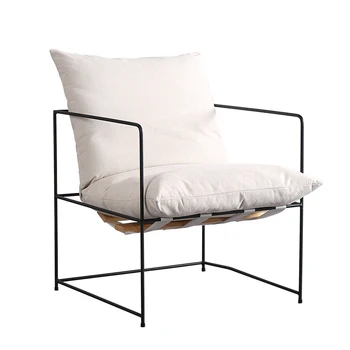 Jednokrevetna sofa fotelja lazy jednostavan luksuzni iron mala dvokrevetna moderan, jednostavan dizajn tkanina kauč za male kuće