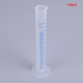 mjerni cilindar volumen od 100 ml, s plavom skali, otporan na kiseline i lužine, mjerni cilindar