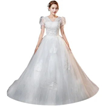 Vjenčanica New Bride Plus Size Haljina Vjenčanja čipka-up Vestido Novia Ball Haljina