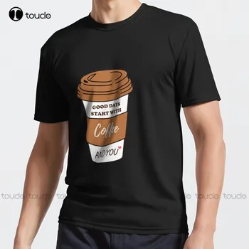 Slatka majica Take It Away Coffee Designs Active, majice s grafičkim uzorkom, t-shirt na digitalni tisak, casual majica s винтажным po cijeloj površini na otvorenom.