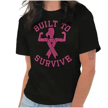 Stvorena za preživljavanje kod raka dojke BCA Poklon ženska t-shirt s grafičkim izreza i dugim rukavima
