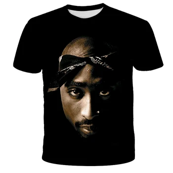 2023 Nova Ljetna Muška Ženska t-shirt Rapper 2pac Moda majica sa 3D ispis Ulične Casual Cool Majica Тупак Hip-Hop Majice
