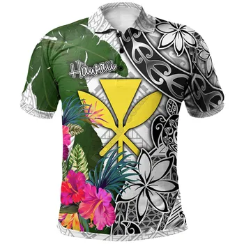 Havajski majica-polo, bijela kornjača, Плюмерия, banana list, majica polo 3D ispis, muška i ženska ljetna majica kratkih rukava
