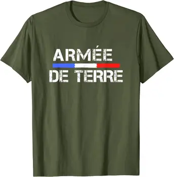 Muška majica French Armée De Terre Kratkih rukava, Svakodnevne Pamučne Majice S okruglog izreza