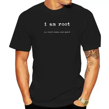 Majice I Am Root, muške pamučne majice s novitetima, majice s komandne linije Ubuntu, Linux, Unix, majice za sjeckanje, odjeća za fitness s uzorkom