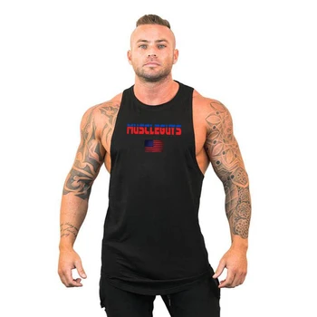 Brand Muscle guys Godišnji Američki Zastava Majica za bodybuilding Stringer Muška majica bez rukava za fitness Odjeća za dvorane Majica