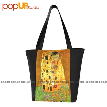Poznate Umjetničke Slike Gustava Klimta, Ljubljenje, Savršene Torbe Za Putovanje Na posao, Poliester Shopping Bag, Hrana torba