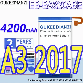 Baterija GUKEEDIANZI velikog kapaciteta EB-BA320ABE 4200mAh Za Samsung Galaxy A3 2017 A320 A320F SM-A320F