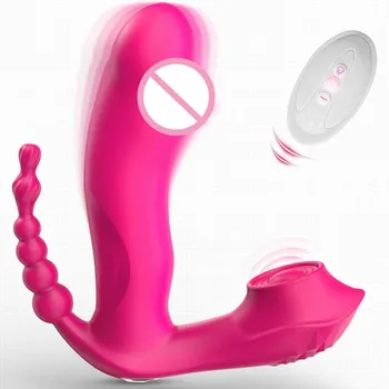 Klitoris analni vibrator za G-točke Seks-igračka sa 7 načina vibracije Vodootporne punjiva pink seksualna Igračka za odrasle za žene