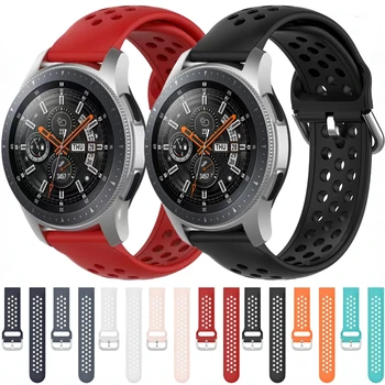 20mm 22mm Silikon Remen Za Samsung Galaxy Watch 3 45мм/4/Classic/5/Pro/Active 2 Sportska Narukvica za Huawei 3/GT 2/Amazfit GTR