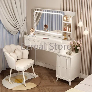 Moderna bijela ormar za šminkanje, luksuzni minimalistički kozmetički set, Skandinavski kutija, vrtni namještaj Tavoli Da Trucco LJ50DT