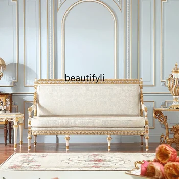 Kombinacija sofe iz pristupačne luksuzne tkanine u Retro stilu, Raskošan Zlatni Bukva, minimalizam u europskom stilu, Fotelja za odmor u stilu Kraljevskom dvoru