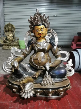 60 cm Veliki Azija Tibetanski budizam kućno svetište Žuta mjed Джамбала Kip Boga bogatstva Buddha Donosi bogatstvo novac sreću