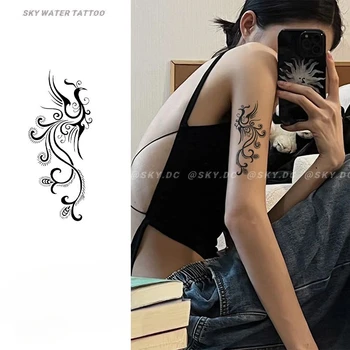 Klasicni Seksi Naljepnica s tetovažom Phoenix Juice Za žene, Uporni Privremene Tetovaže, Pribor za anime festival, Privremena Tetovaža Osobi