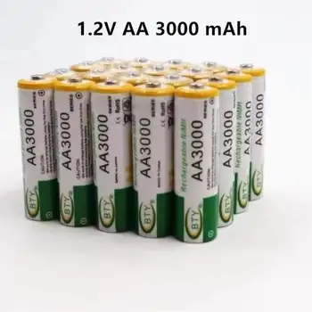 Baterija AA 3000 mah 1,2 Punjiva baterija AA 3000 mah NI-MH 1,2 baterija baterija baterija baterija baterija 2A Baterias 3000 + Besplatna dostava