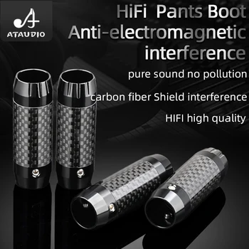 4kom HiFi Hlače od karbonskih vlakana, boot slušalica, Audio Priključak za žice DIY, kabel za zvučnike, Žičane hlače, Cipele