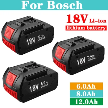 Prikladan za baterije Bosch 18V, baterije za Bosch alata 6,0-12,0 Ah, kompatibilan s baterijama serije Bosch 18V