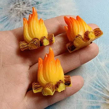 Model logorska vatra, plamen od smole, umjetne minijature, микрокамин, krajolik dizajn na Halloween, mini-drvo, minijaturni uzorak.