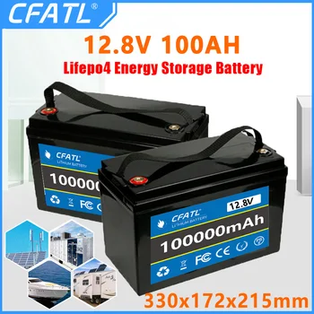 12V 100Ah LiFePO4 Baterija Laptop Baterija Za Pohranu Energije Za Kampere RV Off-road Solarni Vjetar Rezervne Baterije 12,8 V 200AH 300AH