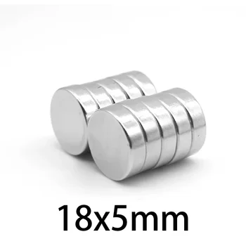 2/5/10/20/50шт 18x5 Okruglih Snažnih Magnetskih Magneta 18x5 mm Debljine 18*5 Cilindrični Rijetkih Neodymium Magneti 18 mm x 5 mm