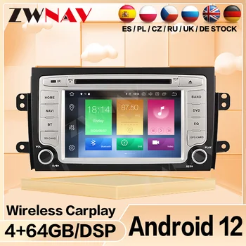 Android12 Carplay Video Za Suzuki SX4 2006 2007 2008 2009 2010 Bluetooth Radio Автоэкран Stereo Auto-Multimedijalni Centar