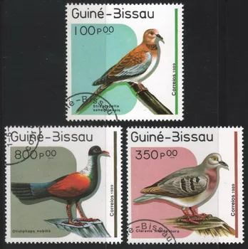 3 kom./compl. Marki Гвинейской pošte 1989 godine sa slikom ptice i životinje, poštanske marke za kolekcionarstvo