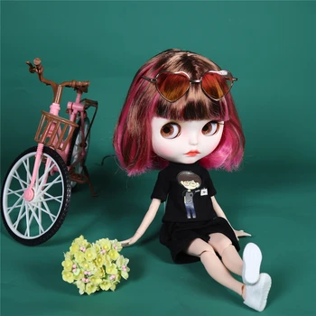 LEDENI lutka DBS Blyth 1/6 bjd roza i smeđa kosa zajedničko tijelo 30 cm poklon za djevojčice anime gol lutka