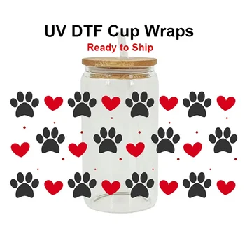 UV DTF Cup Prelomi Transfer Naljepnica za Staklene Šalica Kave UV DTF ransfer Naljepnica Na Red Label DIY Logo Самоклеящийся na Veliko