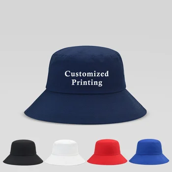 Ulične kape s individualnim pečatom logo, crne, bijele, crvene kape-ведерки za muškarce i žene, ljetni šeširi, proizveden na red hat-kapu