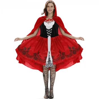 S-3XL plus size Popularan plašt na Halloween Kostim crvenkapica Cosplay šminka, Kostim za nastupe na loptu Uniforma