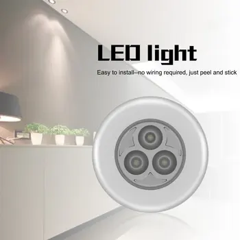 Nova Baterija Aangedreven Wandlamp Zelfklevende Akumulatorski Stick Tap Kledingkast Slaapkamer Licht Lampa Se Automatski Difuzor Noćne Svjetiljke