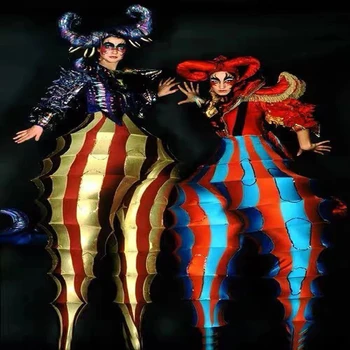 Odijelo na Štulama Luksuzno Show Halloween cosplay party klaun tkanina Klub Proslava Zurke Odijelo Klupski Haljina