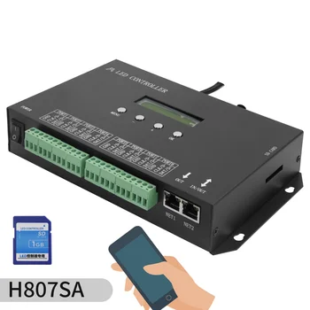 H807SA H807SB konzola Artnet/DMX-SPI led пиксельный kontroler 8 /4CH Izlaz 8192/4096 Piksela Za IC WS2812B WS2813 WS2815 Led Downlight