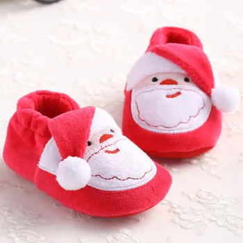 Slatka Božić cipele za novorođene Dječake i djevojčice, Prva hodalice za malu djecu, Mekani potplat, dječji balet stanovi, Zimske Tople Zimske cipele 0-18 mjeseci