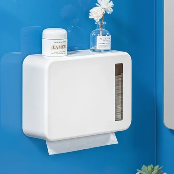 Dispenzer za salvete bez perforacije Kutija za papir za sušenje ruku Zid Potrošačke Kutija za wc papir Za pohranu papirnatih ručnika u kupaonici Racs