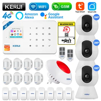 KERUI W184 Tuya Security Protection Pametna Kuća GSM 4G WIFI Alarm Kit Protuprovalni alarmni Senzor 6 jezika Garaža