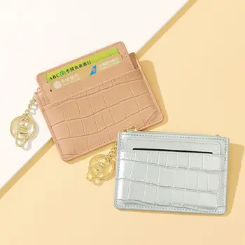 Novčanik-визитница od umjetne kože, slatka Prijenosni Novčanik s patent-zatvarač, torba za kreditne kartice, Mali džep za kovanice Za žene