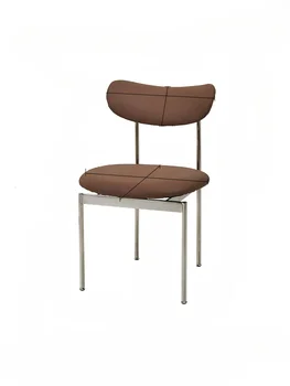 Jednostavan potrošačke kožni blagovaona stolice za dnevni boravak mali naslonjač od nehrđajućeg čelika blagovaona stolice za odmor