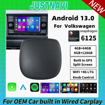2023 JUSTNAVI Za Volkswagen Tiguan Jetta ID.4 Golf Smart AI BOX Android Auto Bežični CarPlay s razdvojenih ekrana Android 13 4G wifi