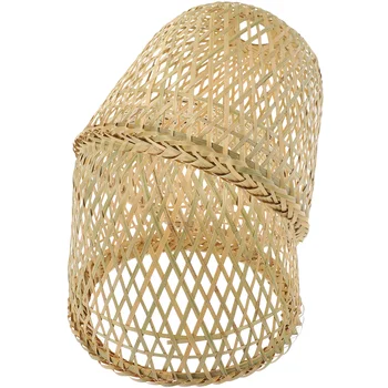 Bambus abažur ručni rad, pletenje, zaštita stanice za žarulje, pletena torbica za luster, tkani abažur, zamjena vješanje lampe u rustikalnom stilu