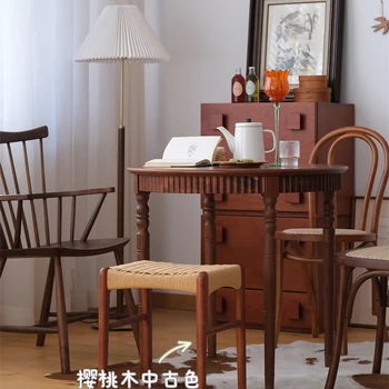 Seoska Stara stolica, Kineski Klasični višnje Drvena stolica, Home home ropes stolica, stolica za kućne obuće, Blagovaona stolice