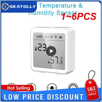 1 ~ 6PCS Tuya Smart WIFI Senzor temperature i vlažnosti Termometar-hygrometer za sobe sa LCD ekranom Podrška za Alexa