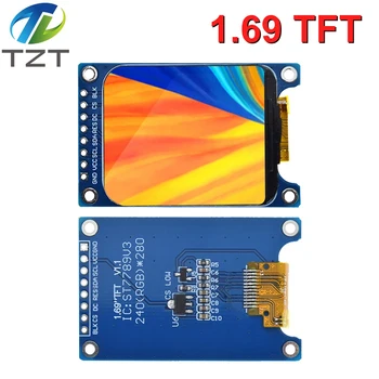 TZT 1,69-inčni 1,69-inčni TFT zaslon u boji Modul HD IPS LCD Led ekran 240X280 Sučelje SPI Modul ST7789 za Arduino