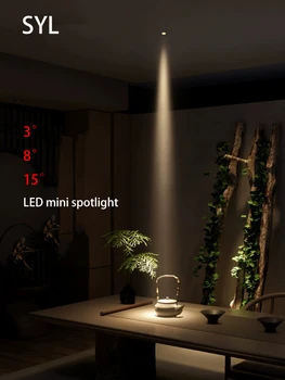 Led Reflektor Cabinet Mini Spot Light Small Angle Embedded 3W 3 8 15Degree Atmosphere Museum Art Display Picture Foco Podesivi