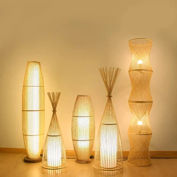 Bambus podna lampa ručni rad FL-01