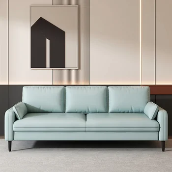 Dizajn kauč za dnevni boravak od skandinavske kože, Ergonomski stolci, kauč za ručavanje, Mali Dom, Moderan namještaj Divani Soggiorno