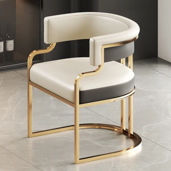 Luksuzne kožne Stolice Trpezarijski Nordic Gold Dresser Salon Blagovaona Stolice Dizajn Moderan dom namještaj Sedie Sala Da Pranzo WK50CY