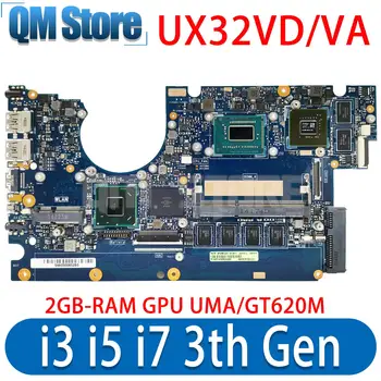 Za ASUS UX32VD Matična Ploča Zenbook BX32VD UX32VA UX32V UX32 Matična Ploča Laptop CPU I3 I5 I7 3th Gen 2 GB RAM GPU UMA/GT620M DDR3