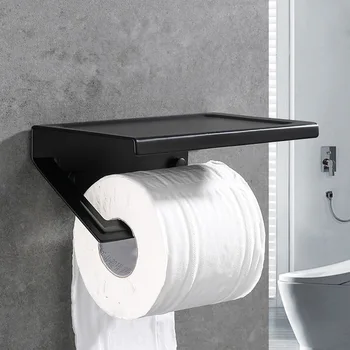 Novi Aluminijski Držač Mobilnog Telefona za Toaletni Papir za Kupaonicu s Policama za Držač Za Rolu Wc Papira za Ručnika Za Kupaonicu Alat Za Kupaonicu